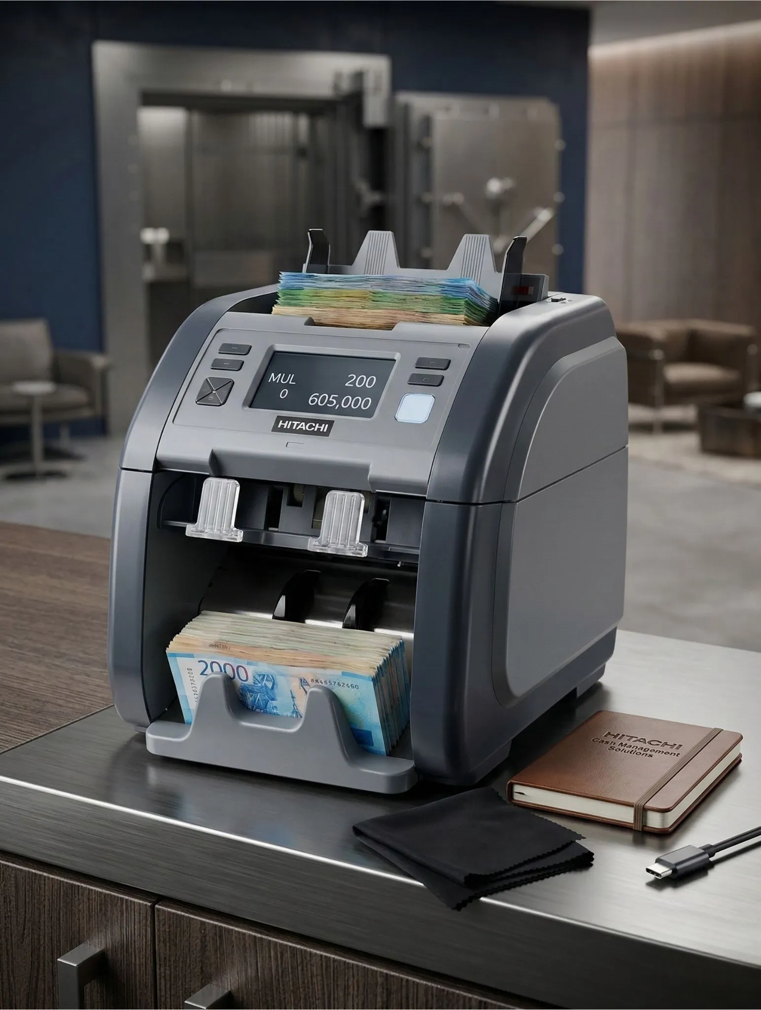 Hitachi Para Sayma Makinesi - Endüstriyel Sınıf